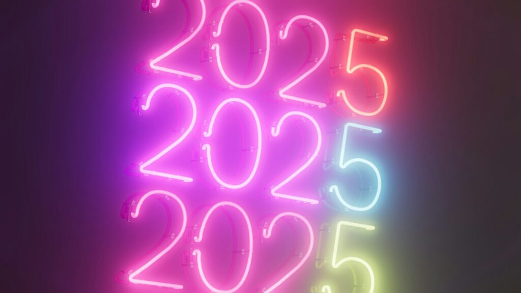 Why Consistency with Press Releases Is Crucial 1 an image with 3 sets of neon lights showing 2025